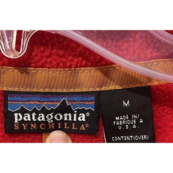 Vintage Patagonia Jacket Women’s Medium Synchilla‎ Jacket II Red Zip Fleece USA - Picture 3 of 10